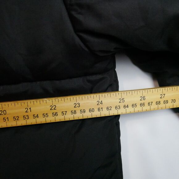 Cherokee Mens Size L  Black w Blue Hooded Puffer Jacket Full Zip - Picture 10 of 12